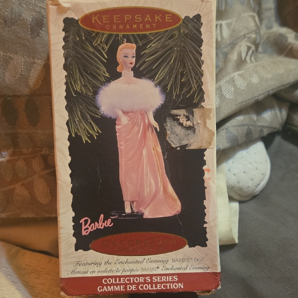 Hallmark Keepsake Barbie Ornament - Pink and White